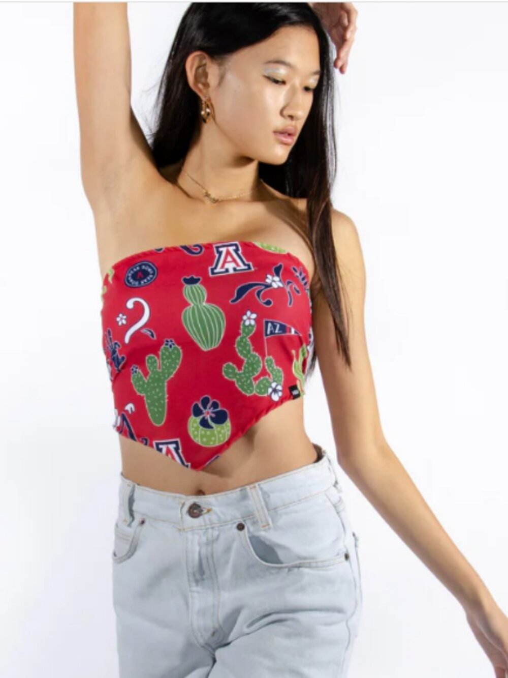 University of Arizona Bandana - strapless - cropped - tie in back